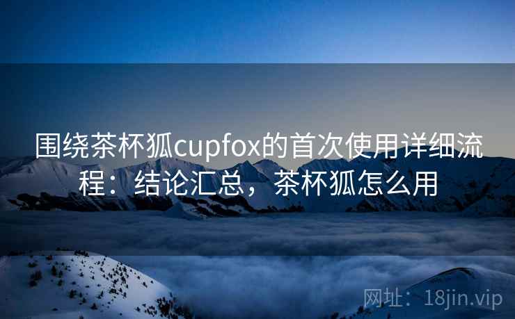 围绕茶杯狐cupfox的首次使用详细流程：结论汇总，茶杯狐怎么用